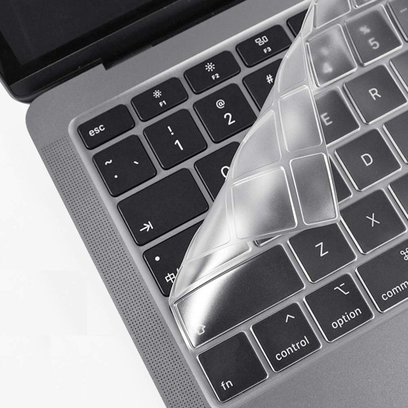 ProElife Keyboard Cover Skin for 2021 2020 MacBook Air 13 inch Apple M1 Chip A2337 / A2179 (Touch ID & U.S Enter) Keyboard Accessories Ultra Thin TPU Protector (Transparent Clear) - Image 4